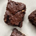 close up of gooey vegan brownie recipe