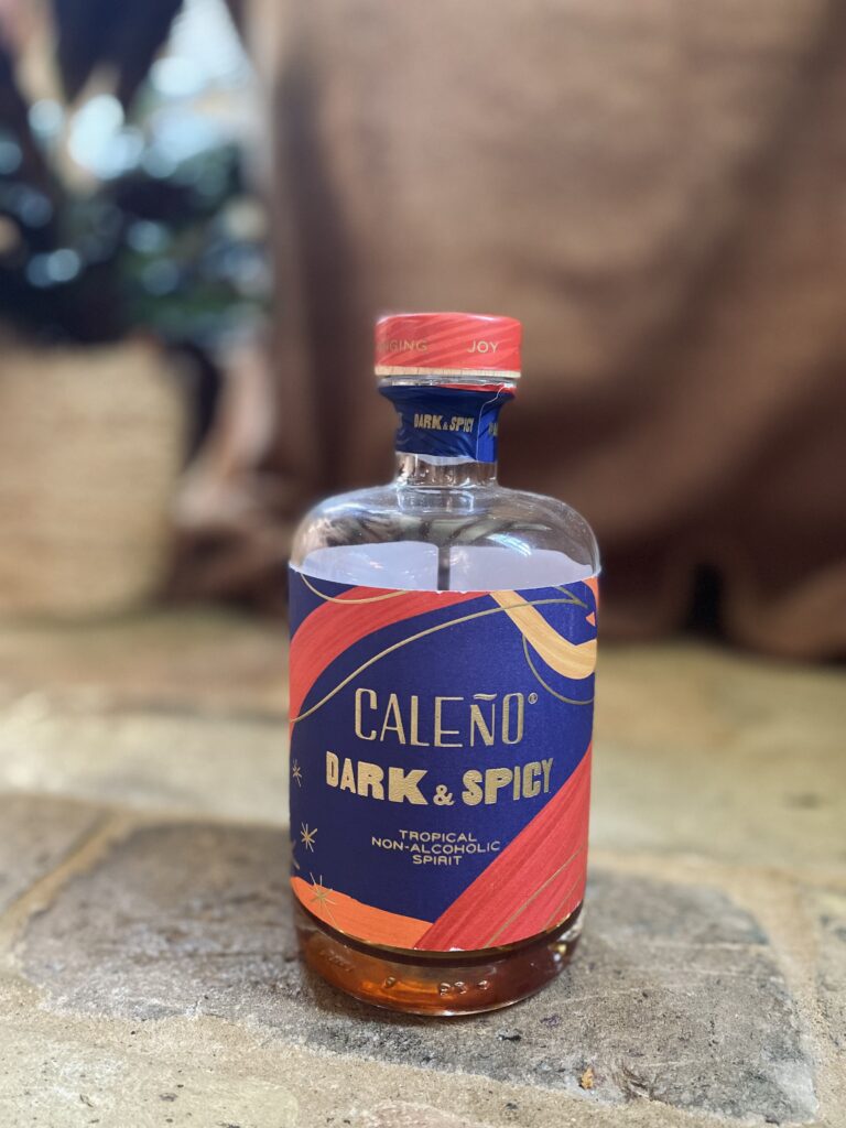 Caleno dark and spicy vegan alcohol free rum drink
