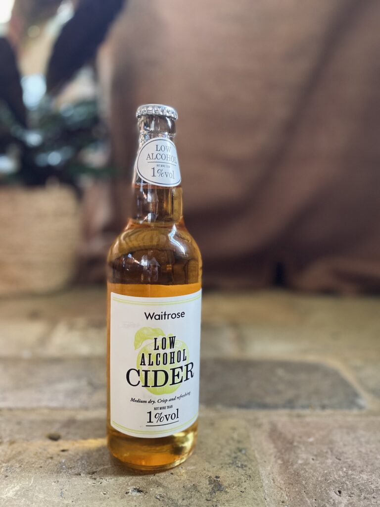 Waitrose low alcohol vegan cider