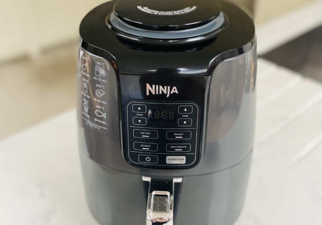 The Ninja Air Fryer unit on the kitchen counter