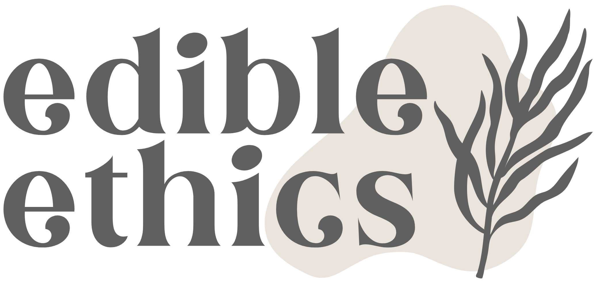 edible ethics vegan food and recipe blog logo design