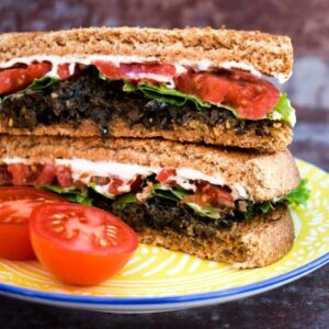 Vegan black olive and tomato toastie - one of the best vegan toastie ideas