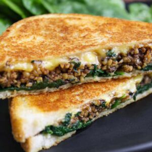 Vegan haggis toastie - one of the best vegan toastie ideas
