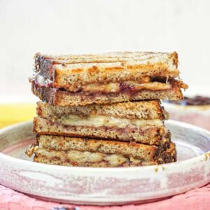 Vegan peanut butter & banana toastie - one of the best vegan toastie ideas