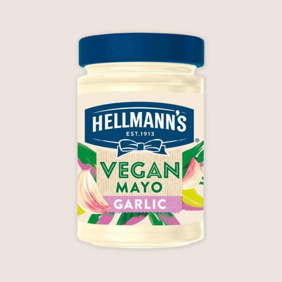 Hellman's Vegan Garlic Mayo - one of the best vegan mayo products in the UK