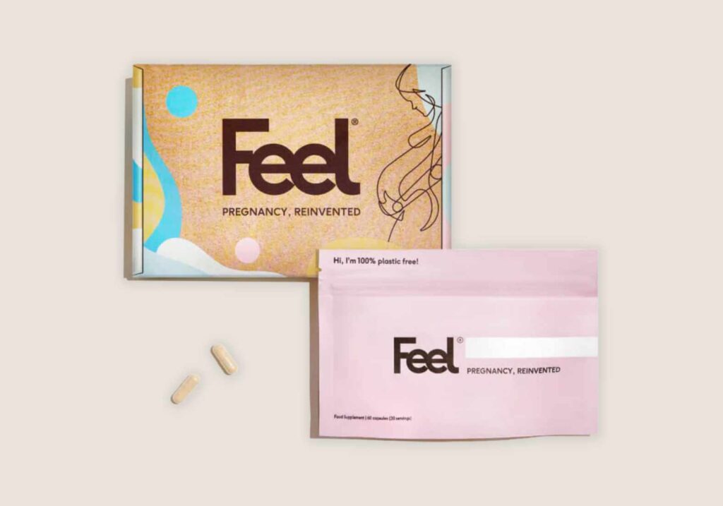 A packet of Feel iron supplements for vegans