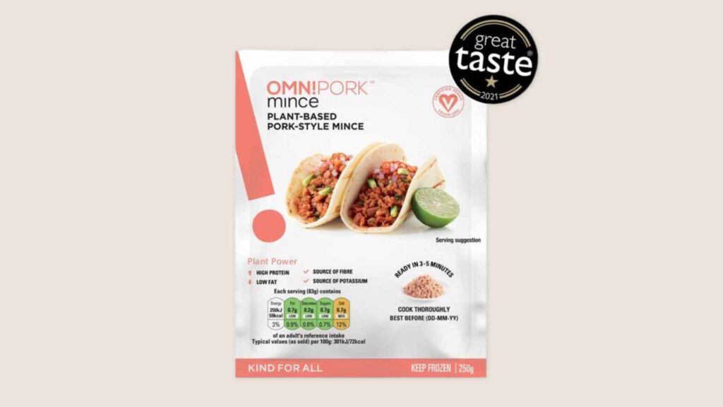 Omnipork mince - one of the best vegan pork products