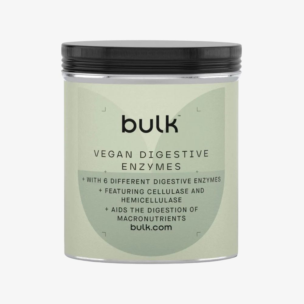 A tub of Bulk Vegan Digestive Enzymes - one of the best digestive enzyme supplements