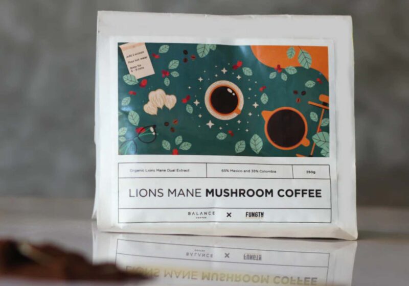 A bag of Balance lion's mane coffee - one of my favourite mushroom coffee blends