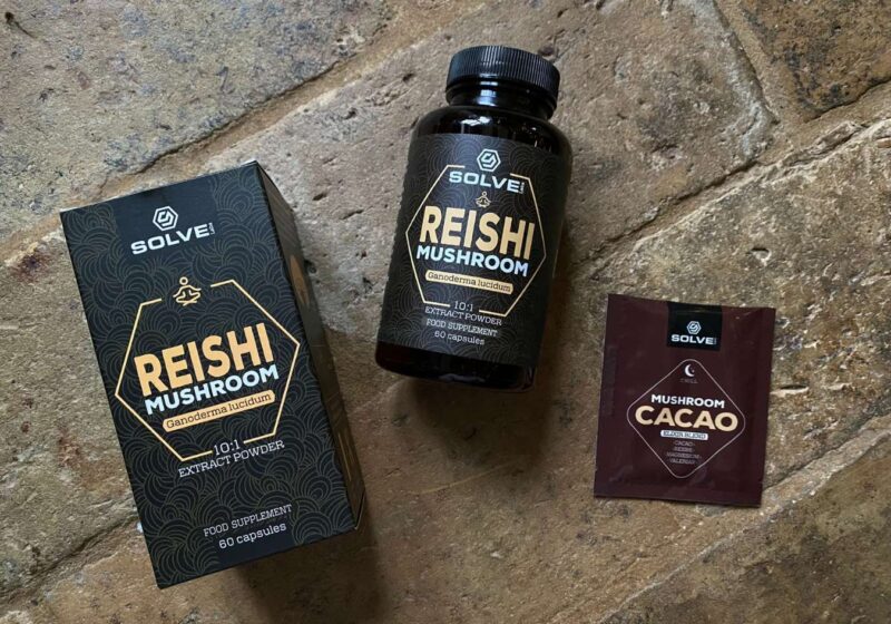 A mixture of reishi mushroom supplements from Solve Labs